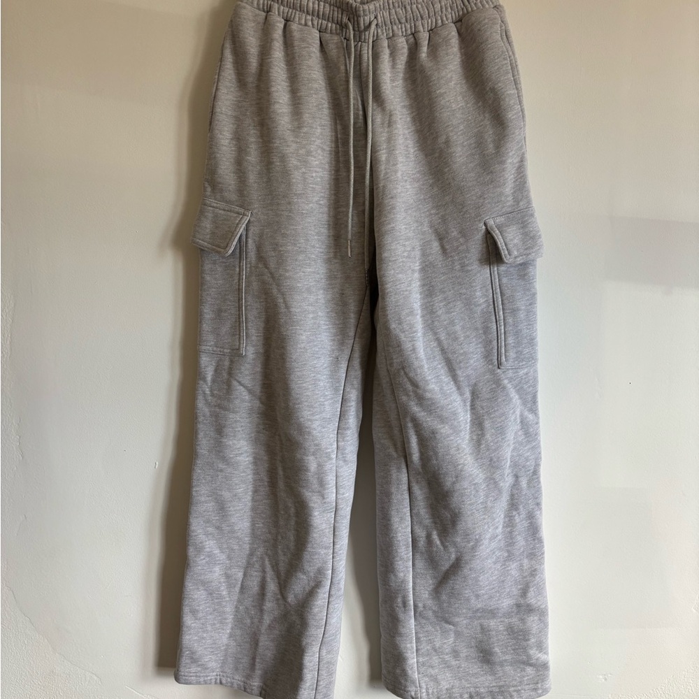 Trendy Queen Gray Cargo Sweatpants